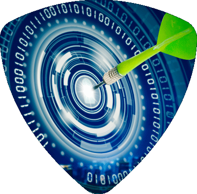 Project management dart hitting bullseye
